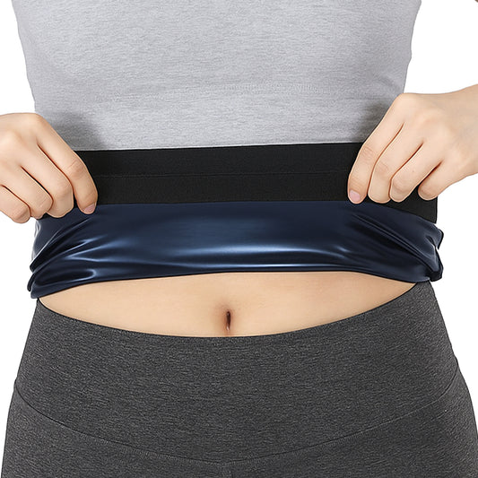 Ymapinc Women's Waist Trainer,Sauna Belt for Women, Waist Trimmer Sweat Belt Body Shaper Cincher, for Gym Weight Loss Workouts for Women Shapewear Sweatband Blue-black