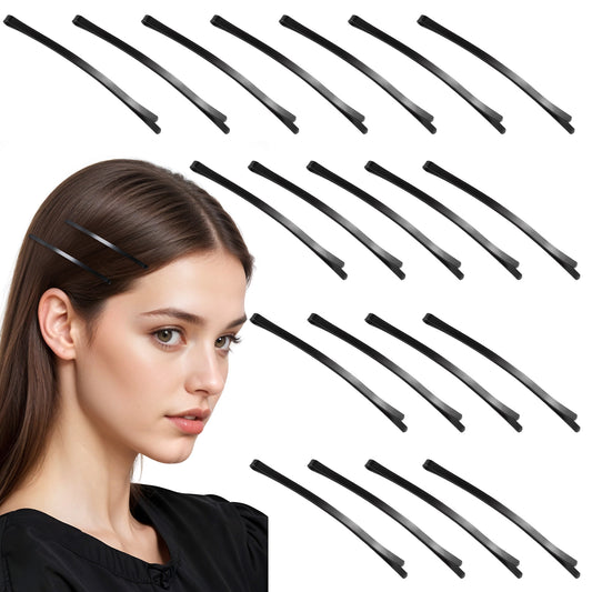 24 Pcs Black Jumbo Bobby Pins 3.3 Inch Curved Bobby Pins Metal Painting Bobby Pin Large Bobby Pins Classic Diy Hairpins Hair Accessory For Women Thick Long Updo Hair Style