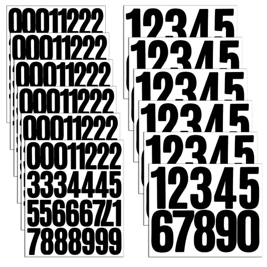 240 Pcs Mailbox Numbers for Outside Reflective Mailbox Numbers Decal Die Cut Classic Style Vinyl Waterproof Self Adhesive for Signs, Door, Cars, Home, Business, Address Number(0-9,Black)