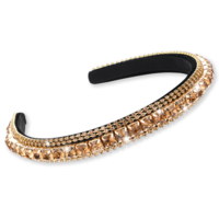 Ymapinc Jeweled Headbands for Women, Elegant Gold Headbands Rhinestone Beaded Bling Headbands Fancy Headbands Vbedazzled for Weddings Parties