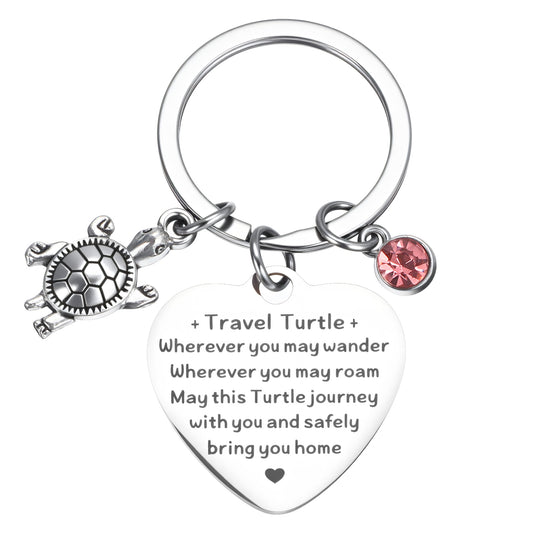 Tyqour Turtle Gifts - Good Luck Travel Turtle Keychain Encouragement Keyring Sea Turtles Gifts for Lovers Women Family Friends Handbag Accessories Backpack