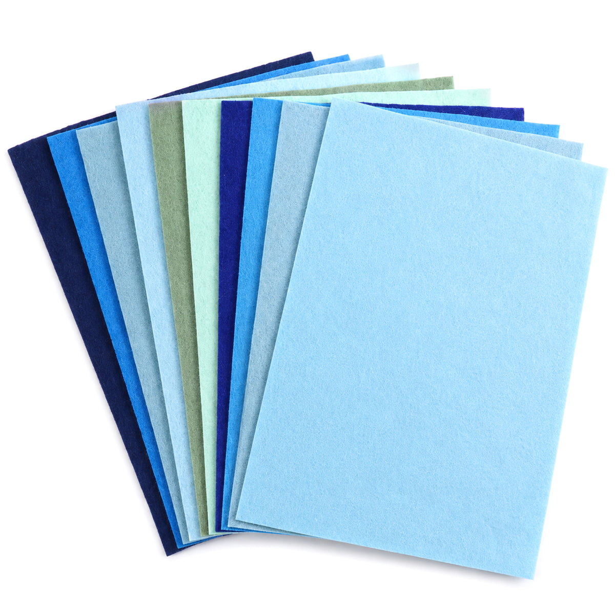 RAHHLIZS 10 Pcs 2mm 30cmx20cm Stiff Felt Sheets for Crafts Thick Blue Felt