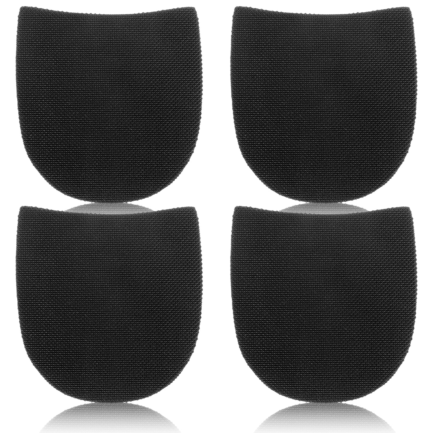 Bremorou 2 Pairs Boot Heel Repair Shoe Repair Rubber Heels Anti-Slip Cuttable Boot Heel Replacements Anti-Slip Shoe Heels Repairs Kit for Men's and Woman's Shoes 3.66x3.46x0.15 Inch Black
