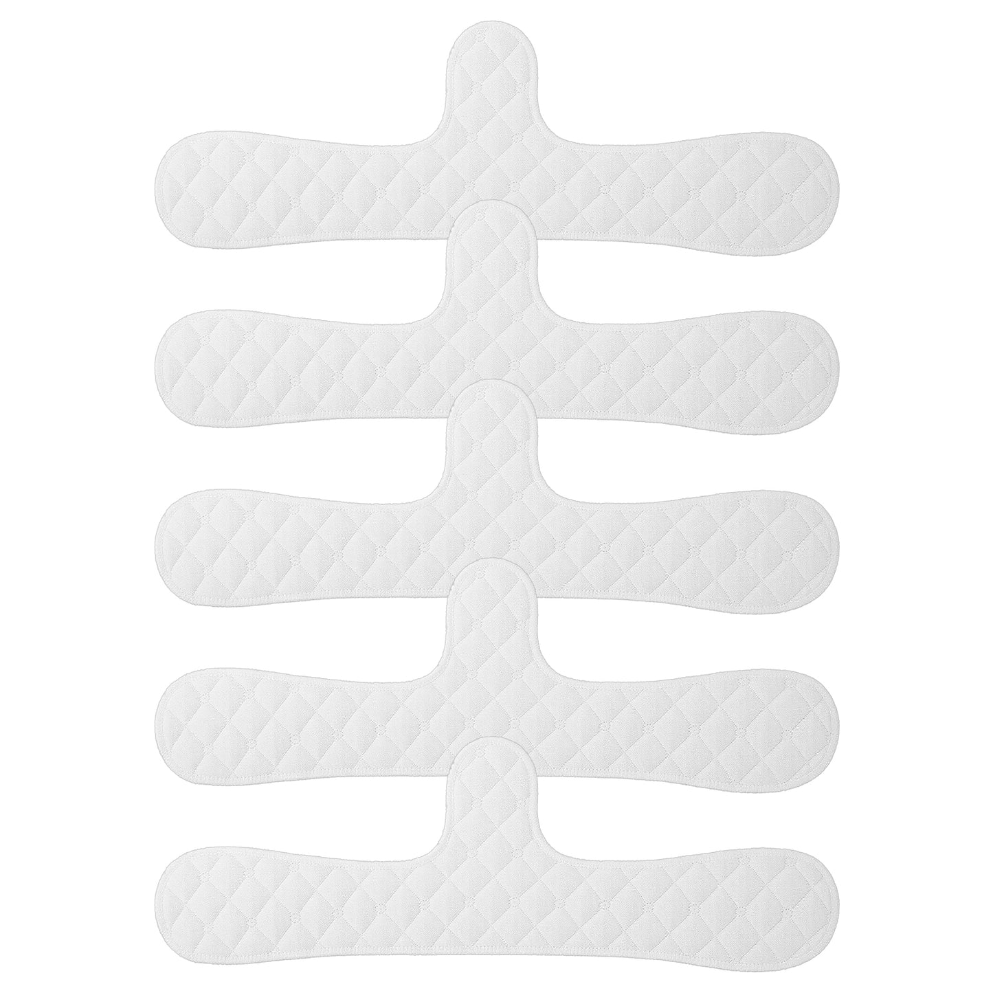 Sorcristy 5 Pcs Under Bra Sweat Liners for Women, Reusable Washable Cotton Bra Liners for Sweat (White)