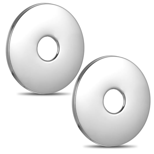 Ymapinc 2PCS Large Shower Flange Escutcheon Plate 3.15 Inch Round Plumbing Cover, Inner Ring Diameter 0.83 Inch Stainless Steel Shower Head Cover Plate Plumbing Cover Plates