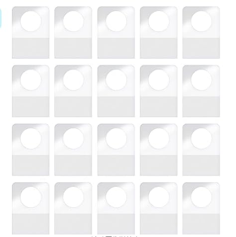 200 Pcs Hang Tags Round Hole Hang Tabs Clear Sticky Tabs for Wall Hanging Self Adhesive Hang Tags Hole Hang Tags Hanging Folder Tabs for Display Tags Sale Items Store Retail Display