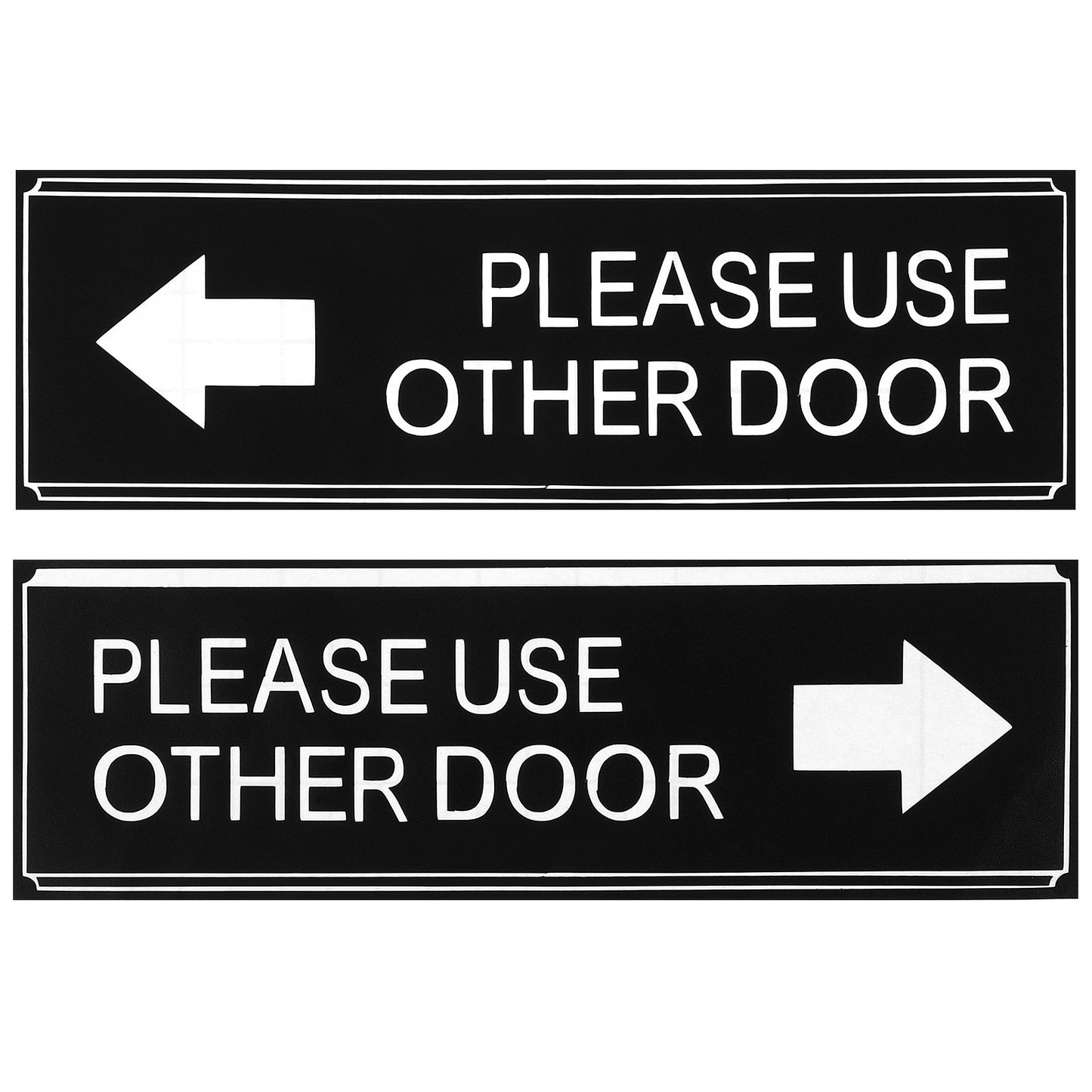 2Pack Use Other Door Sign?Ymapinc Sticky Waterproof Use Other Door Sticker, Left Right Arrow Entrance Sticker Sign for Office,Home, Business Custom Signs