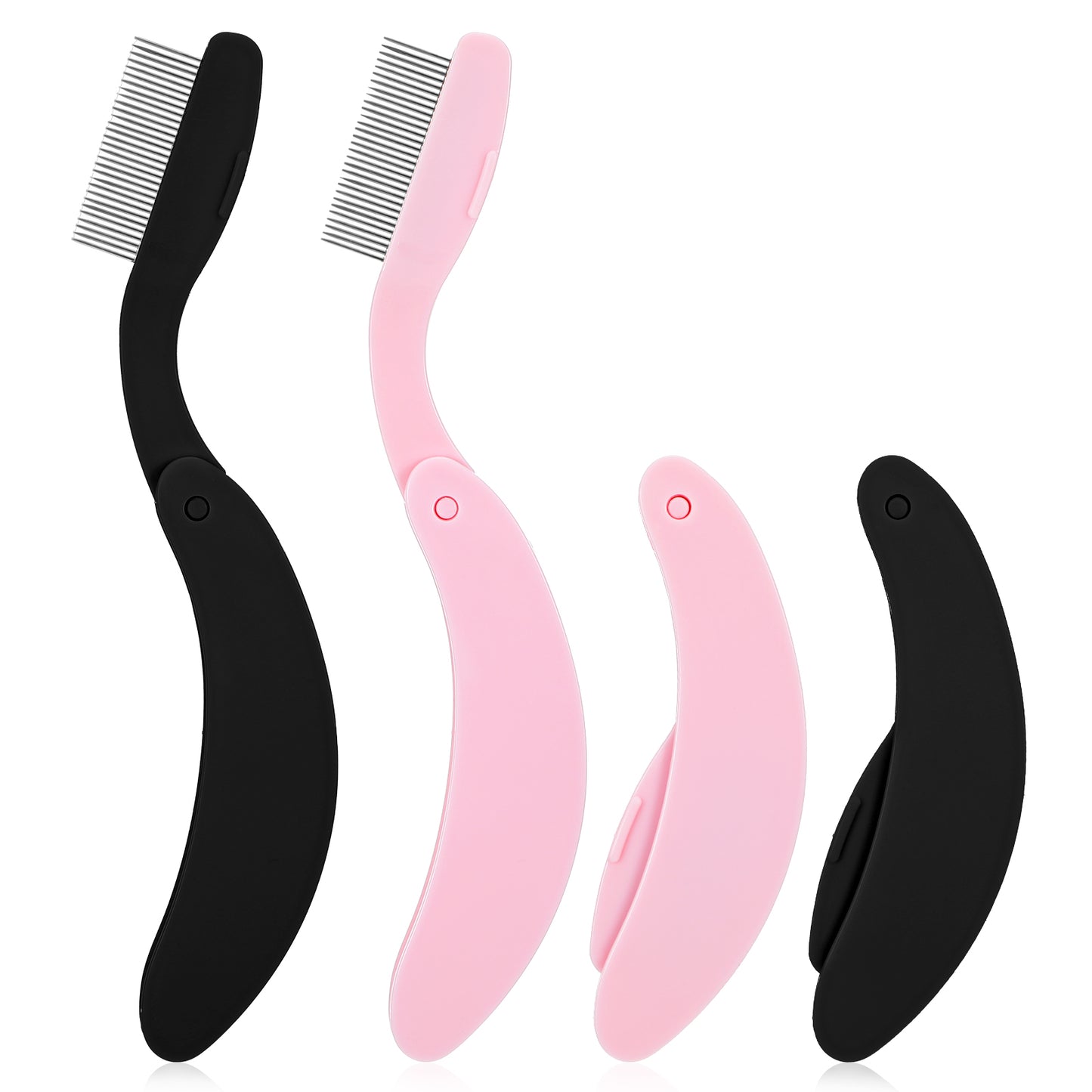 Mabor 2 Pcs Eyelash Comb Eye lash Separator Tool Eyelash Comb Separator Folding Eyelash Comb Separator Lash Comb for Eyelash Makeup Tool for Define Lash