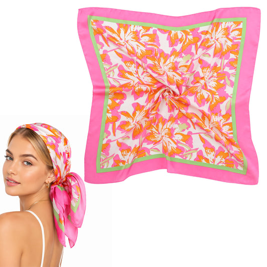 Ymapinc Pink Bandana,Silk Hair Scarf Ladies Headscarf Scarf Square Wrap