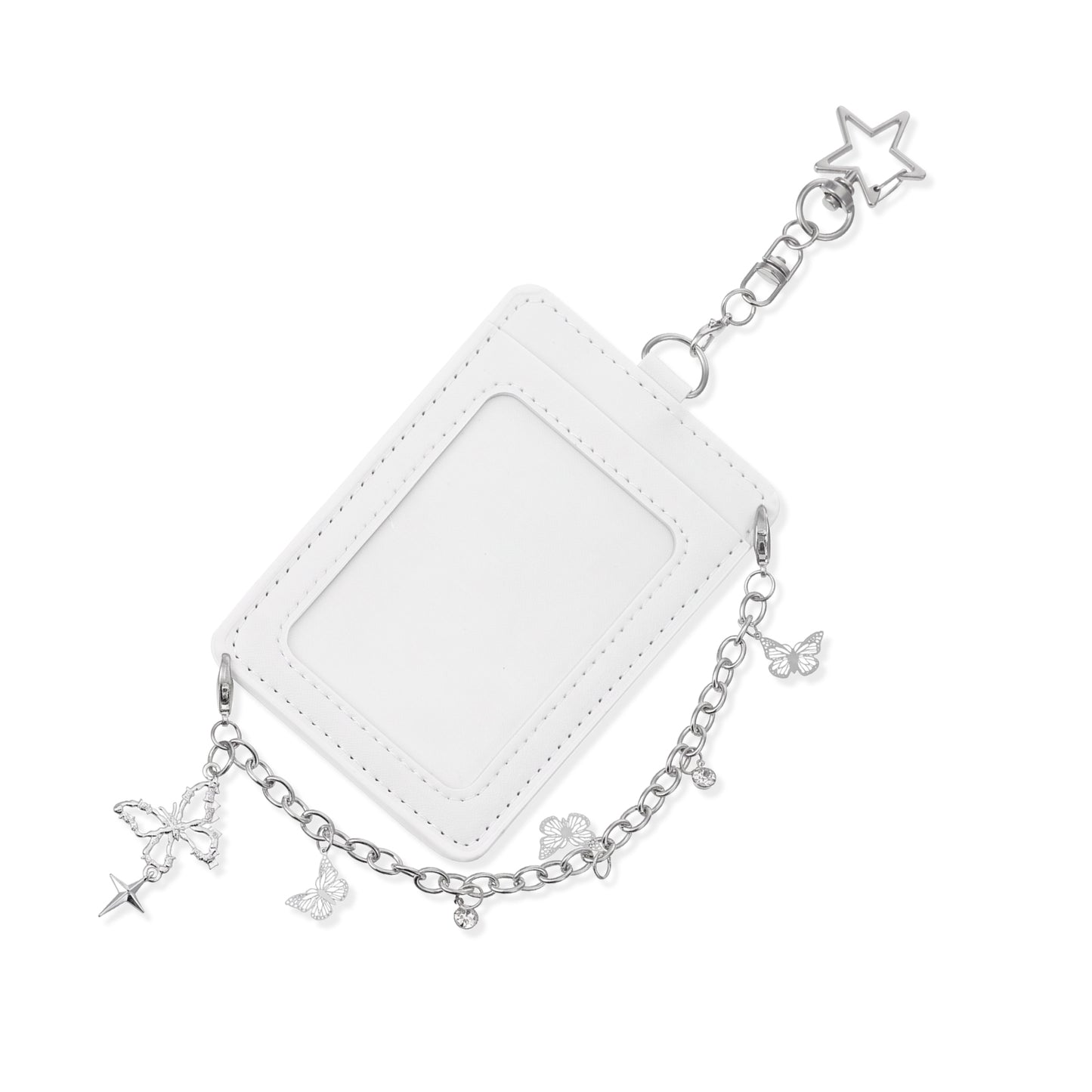 Quvvarly 1Pcs Photocard Holder Keychain Clear ID Card Holder Cute