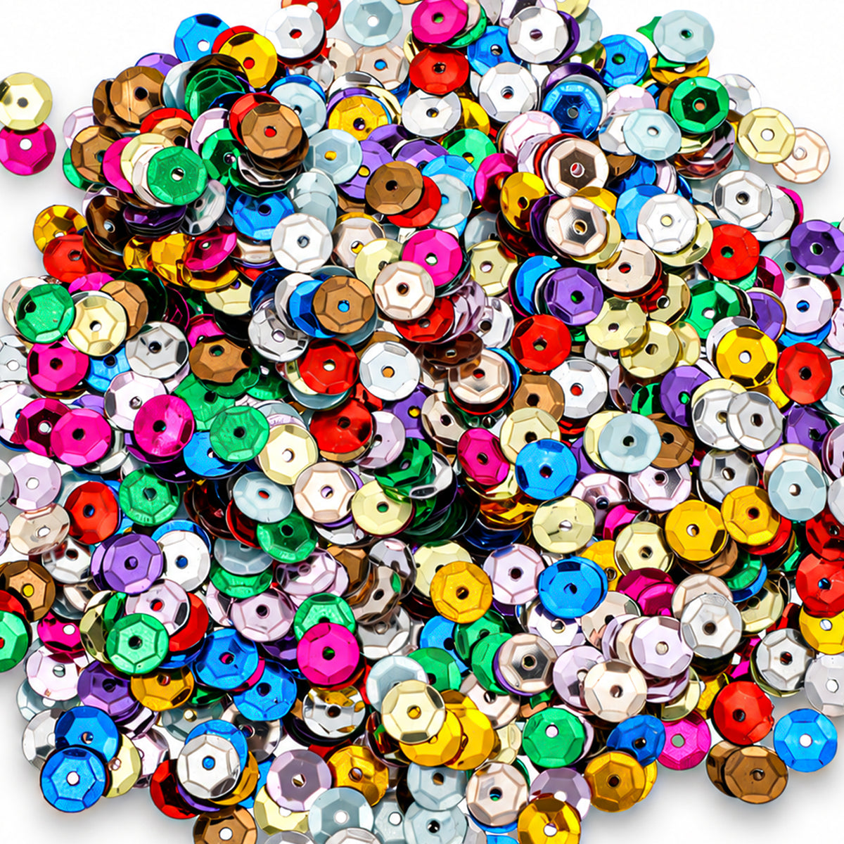 Quvvarly Large Sequins for Crafts 7200 Pcs Laser Shiny Sequins
