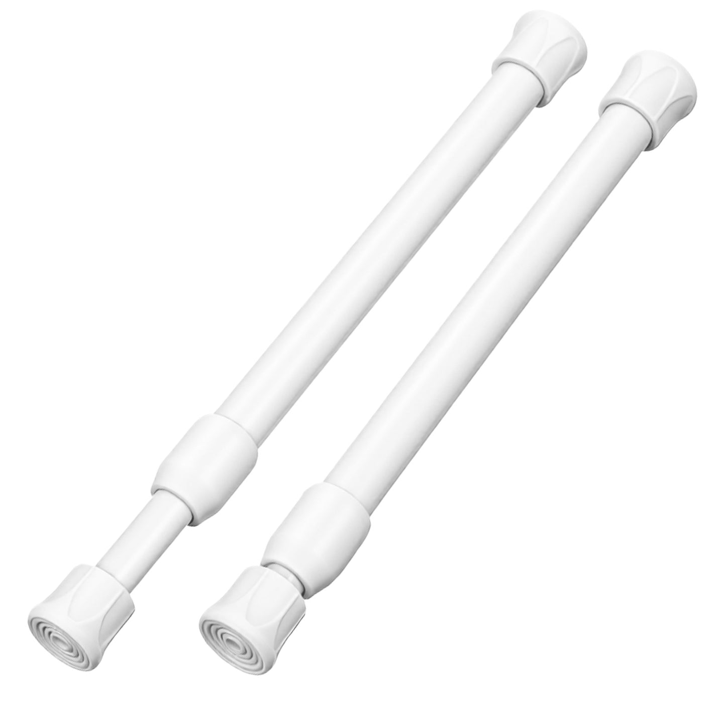 2 Pack Small Spring Tension Curtain Rod, Small Tension Curtain Rod No Drilling 7.28 to 11.8 Inch, Expandable Spring Loaded Curtains Rods for Windows,Kitchen,Closet,Cupboard,Door,Bookshelf (White)