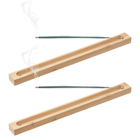 Sorcristy 2 PCS Stick Incense Holder Natural Bamboo Incense Stick Holder Incenses Burner for Meditation, Yoga, Home Decor, SPA, Table Decor