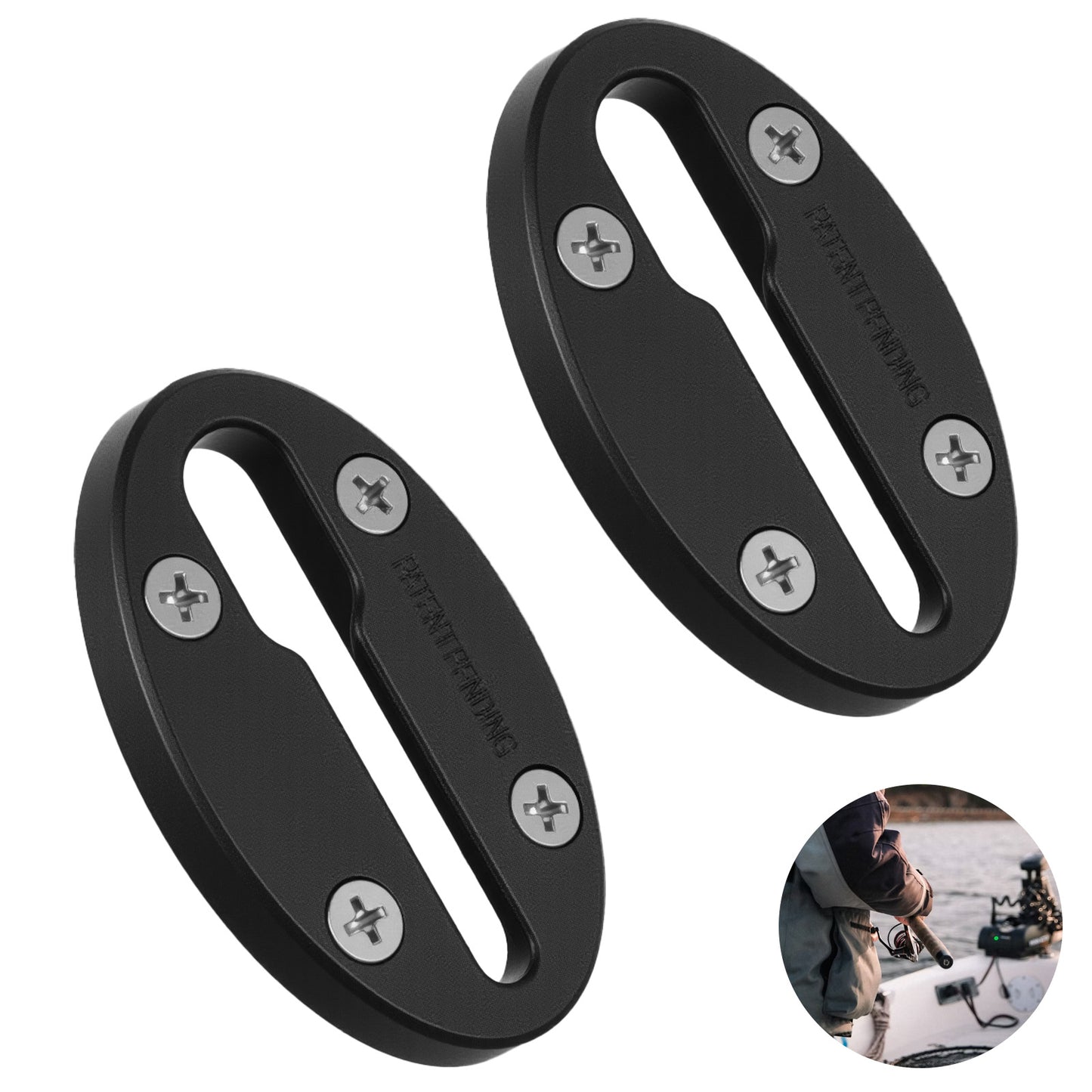 2 Pcs Kayak Track Mount Kayak Low Profile Track Kayaks Rail Accessories Kayaks Gear Tracks for Fishing Rod Holder Fish Finder Cup Holder Anchor Cleats Men 3.15 × 1.97 × 0.35 Inches Black Gifts