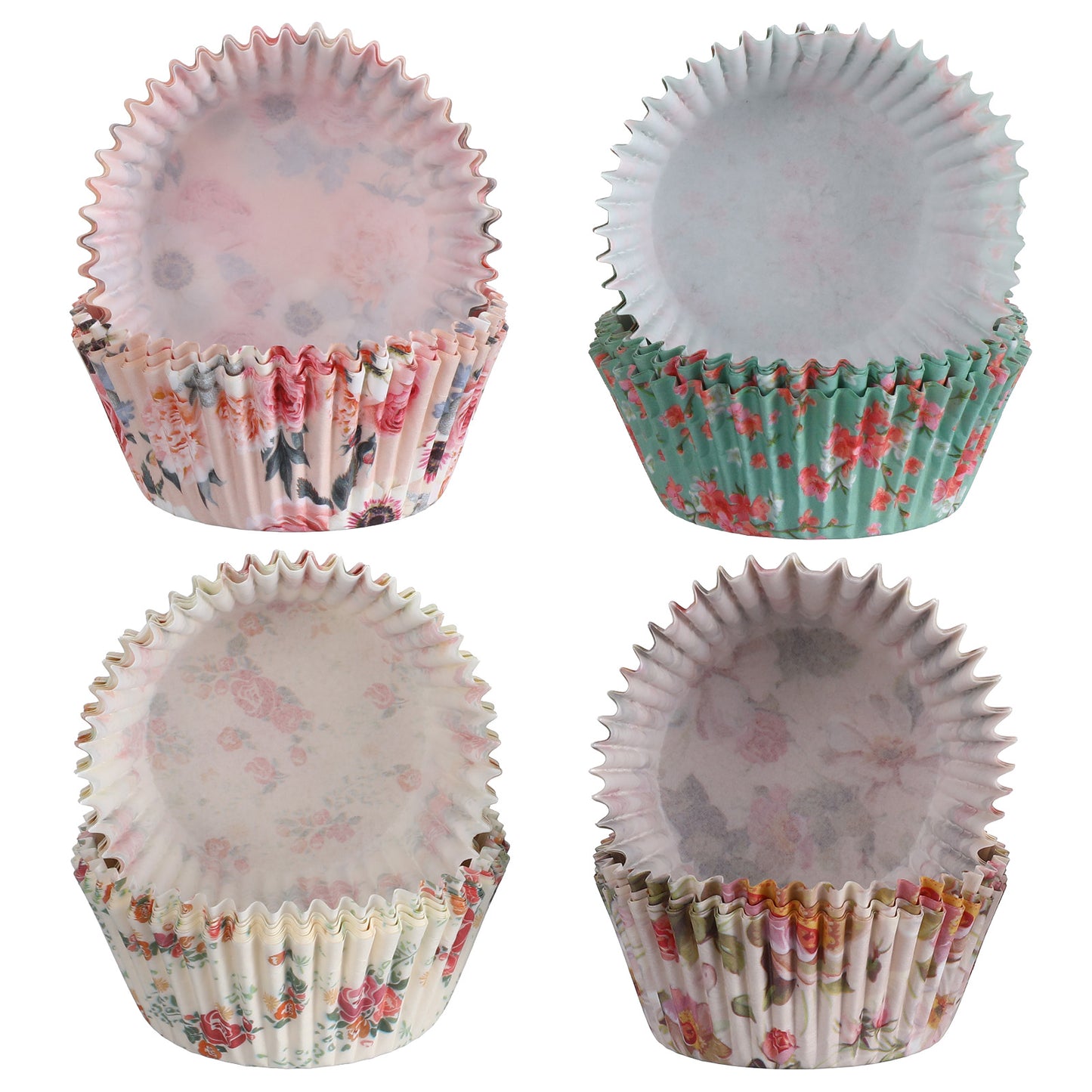 100pcs Cupcake Liners for Baking Paper Mini Standard Muffin Cups Wrappers with Excellent Greaseproof Multicolor Natural Virgin Pulp Paper Non-Stick & Non-Slip for Birthday Party Wedding Christmas