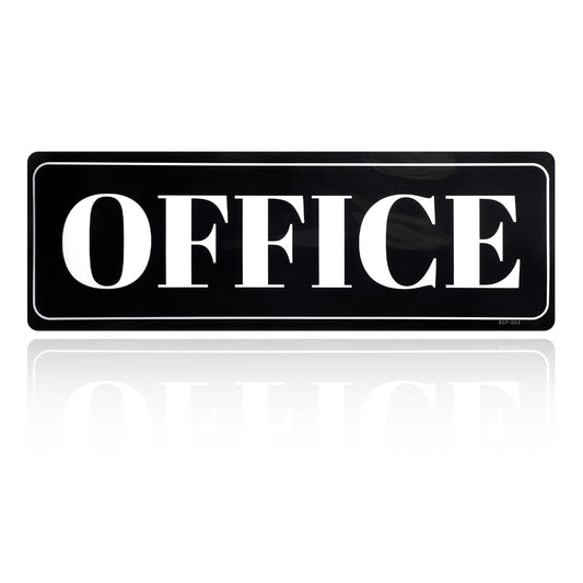 Ymapinc Office Door Sign, Self-Adhesive Waterproof and Fade-Resistant Office Sign Sticker for Business, Door and Window, Black
