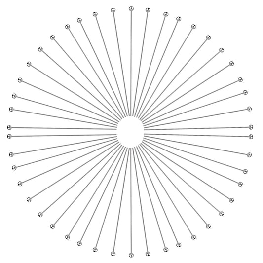 200 PCS Ball Head Pins for Jewelry Making Long 70mm Stainless Steel Straight Pins Silver Ball Head Pin Jewelry Findings for Beads Earring Necklace Bracelet DIY Crafts Charm