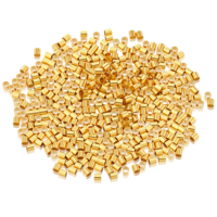 1000 Pcs Crimping Beads for Jewelry Making 2 mm Tube Crimp Beads End Stopper Bead Tiny Loose Spacer Bead Accessories for Earrings Necklaces Bracelets Pendant DIY Crafts Gold Women Gifts