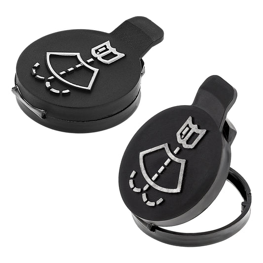 2PCS Washer Fluid Cap Black Windshield Wiper Reservoir Water Tank Bottle Caps, Automotive Windshield Washer Fluid Lid Cap Cover Accessories Replacement for Oem12767700/13227300