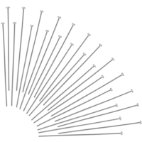 200 PCS Flat Head Pins 50mm Silver Flat Headpins Jewelry Findings Stainless Steel Straight Sewing Jewelry Pins for DIY Crafts Necklaces Bracelets Earrings Making (1.96"×0.2")