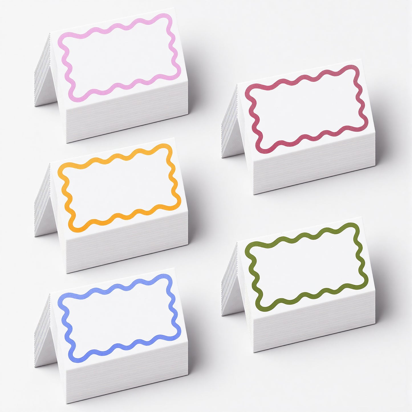 RAHHLIZS 50pcs Place Cards Table Setting 2'' x 3.5" Tent Card Food Labels Name Placecards for Party Buffet Weddings Tables Dinner Parties