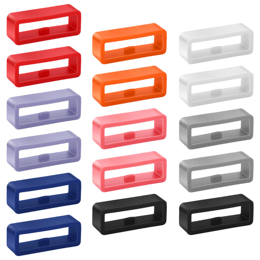 Ymapinc Magic Band Holder, 16 Pack Silicone Magic Band Locks Clips Strap Holder Watch Rings Watch Band Strap Replacement Fix Loop Accessories for Smartwatch (Multi-Color)