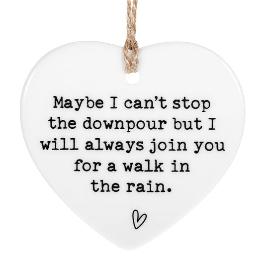 Ymapinc Uplifting Gifts for Women, Helping Get Through Tough Times and Keeping Friendship Alive, Maybe I Can't Stop the Downpour, Hanging Ceramic Gift to Express Friendship to Sister and Cheer Up