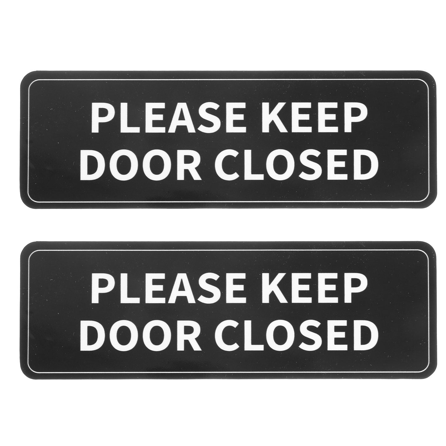 Shimmeroo 2Pcs Please Keep Door Closed Sign for House,Self-Adhesive Door Stickers Waterproof Gate Signs for Indoor/Outdoor Home Workplace Business Use(23x8cm,Black)