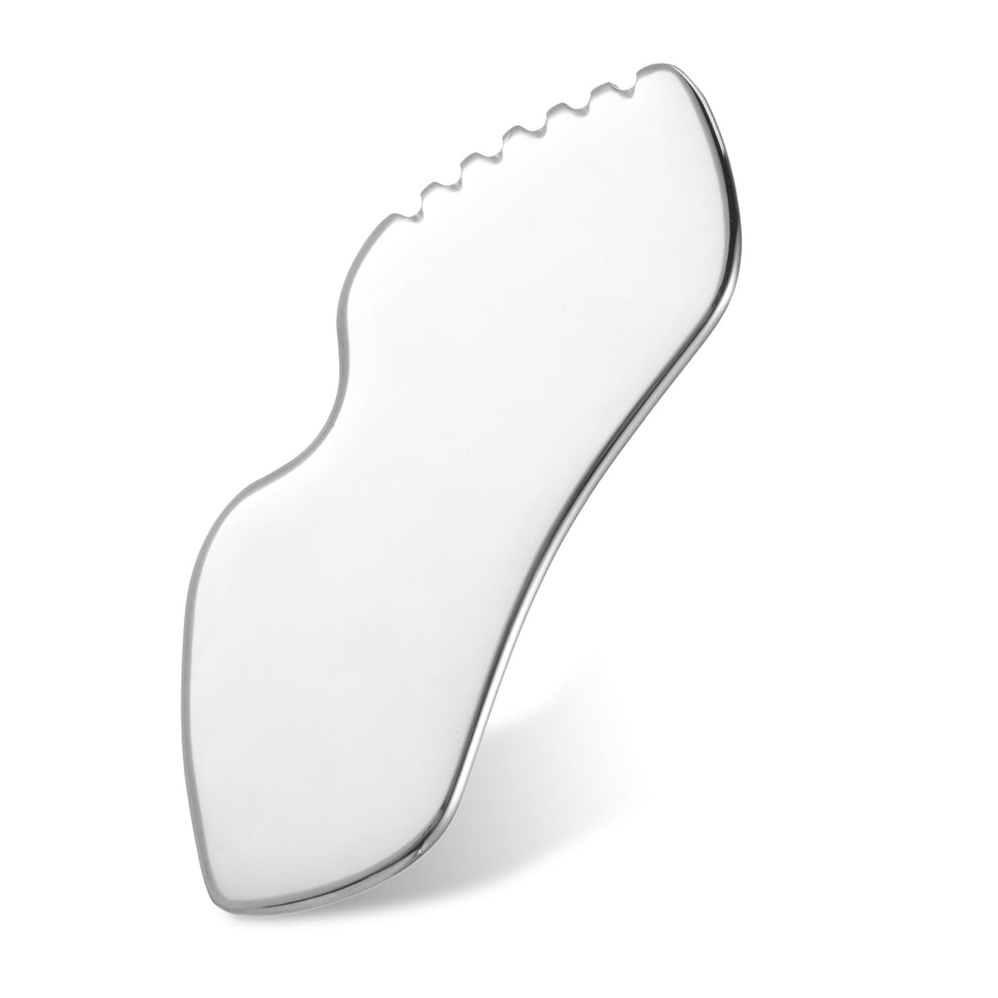 Tyqour 1pcs Stainless Steel Body Gua Sha Tool, Steel Gua Sha, Face Scraper Tool, Face Gua Sha for Tighten Skin, Metal Gua Sha Tool for Blood Circulation & Lymphatic Drainage