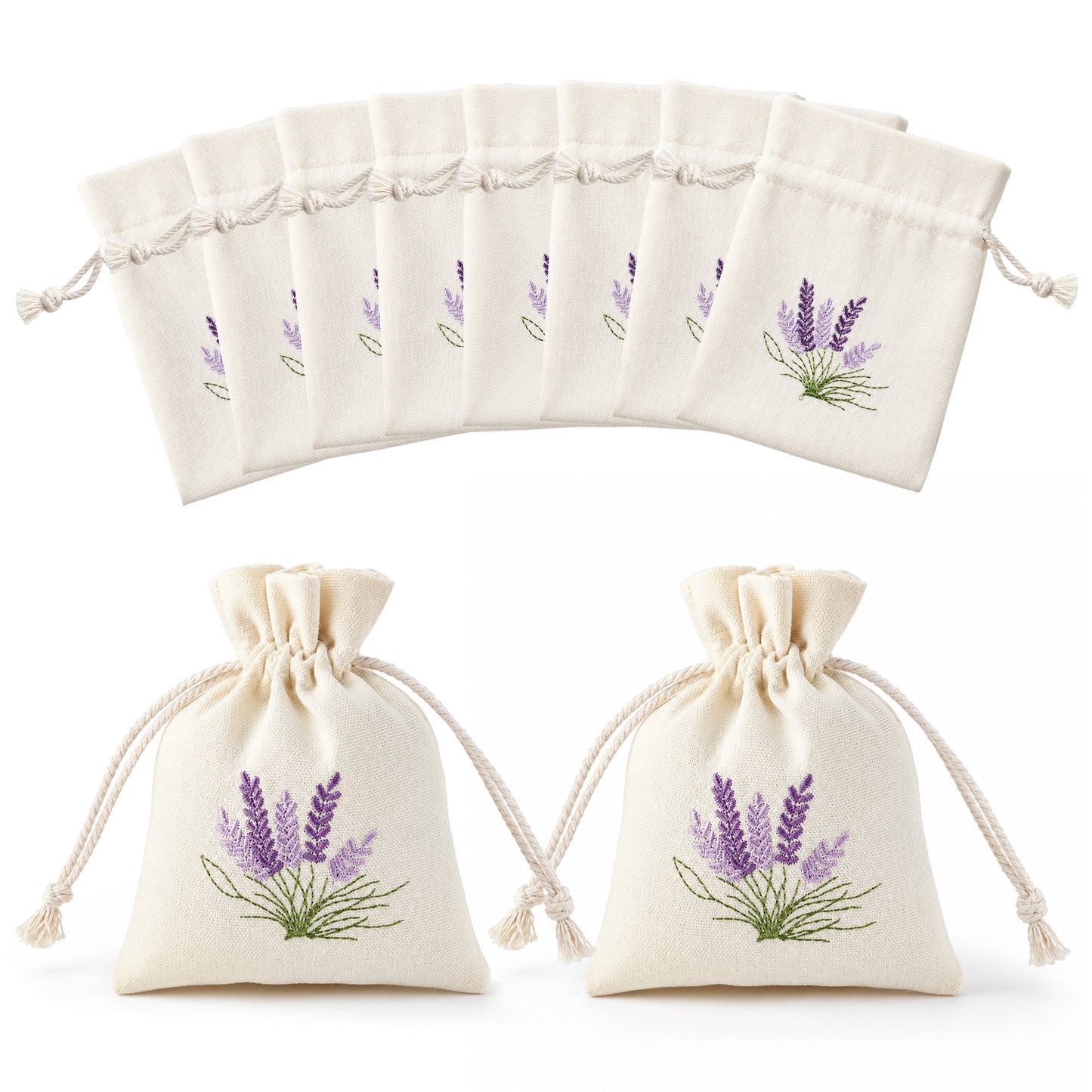 Quvvarly Empty Lavender Bags to Fill with Drawstring for Spices