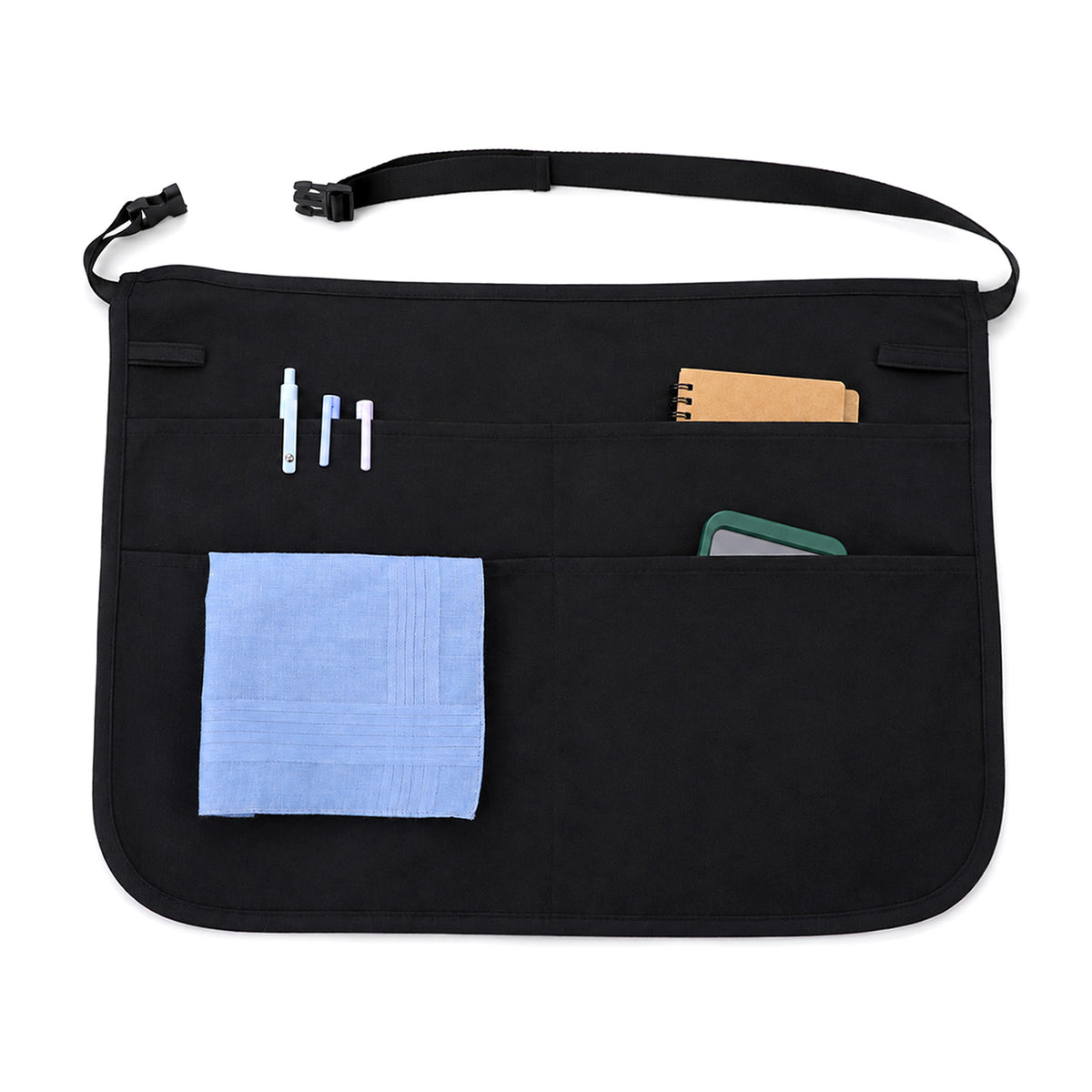 Chsoejuf Small Size Cleaning Apron for Women with 4 Pockets 21.7×15 Inches