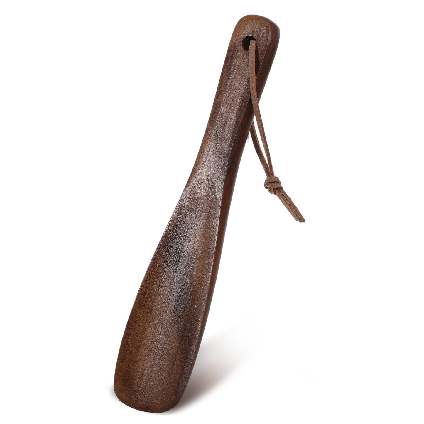 RAHHLIZS 7.56 Inches Short Handle Wooden Shoe Horn Shoes Spoon Helper Travel Shoe Horn Shoehorns for Men Women Seniors