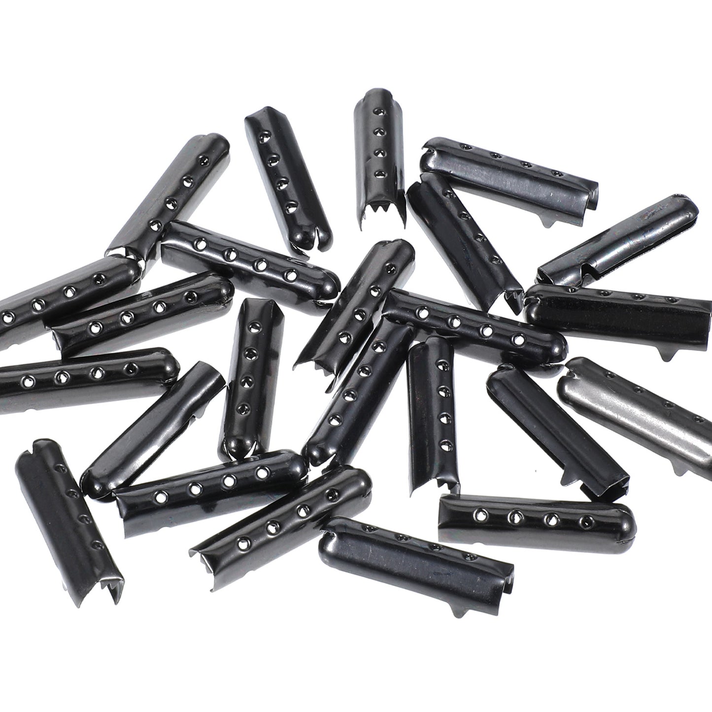 Aglets for Shoelaces, 24PCS Metal Aglet Repair Kit Sneaker Shoe Lace Ends Tips Caps, DIY Shoelace Tip Replacement Compatible with Most Sneaker Shoes