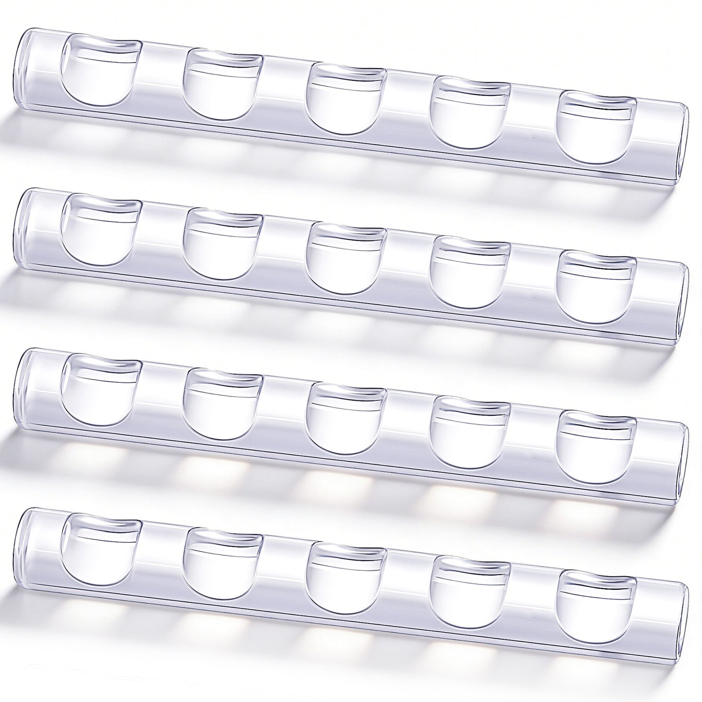 Ymapinc 4pcs Clear Acrylic Brush Holder, Nail Art Stand for Nail Tech, Paint Brush Rest, Crystal Bar Pen Display Stand for Painting