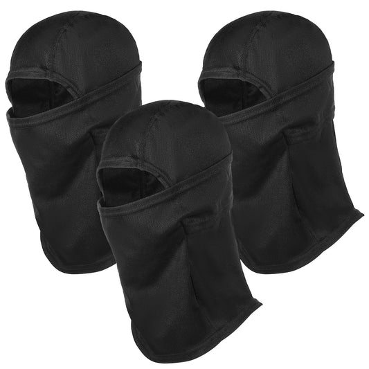 Tyqour 3 Pcs Balaclava Ski Mask for Men Women Football Ski Mask Motorcycle Balaclava Winter Full Face Mask Black