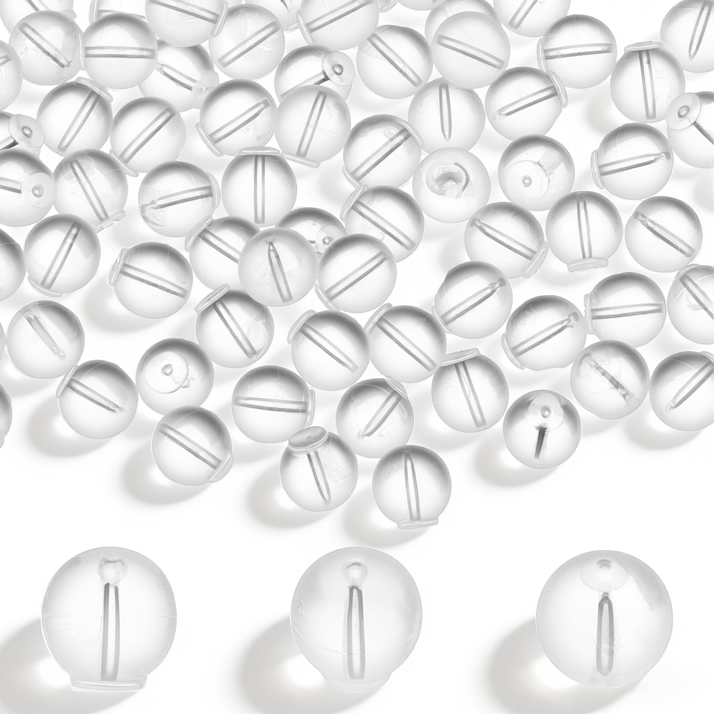 Xinjoduz 100 PCS Comfort Impenetrable Soft Safety Earring Backs Rubber, Secure Clear Rubber Earring Backs for Studs, Silicone Medical-Grade Ear Ring Back Replacement for All Earrings Posts (6 mm)
