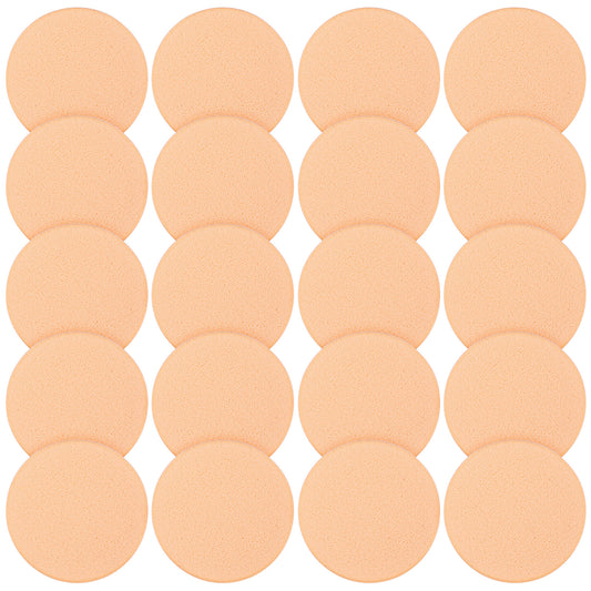 20 Pcs Nude Round Makeup Sponge Cosmetic Sponge Make up Pads Makeup Sponges for Blending Beauty Make up Foundation Powder Blender for Liquid Foundation Cream Concealer, Wet and Dry Dual Use