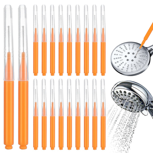 20Pcs Shower Head Cleaning Brush,Ymapinc Small Gap Hole Anti-Clogging Cleaner Tool for Bathroom Head Gap Nozzle Slot Unclogger(Universal Fit All Showerheads)