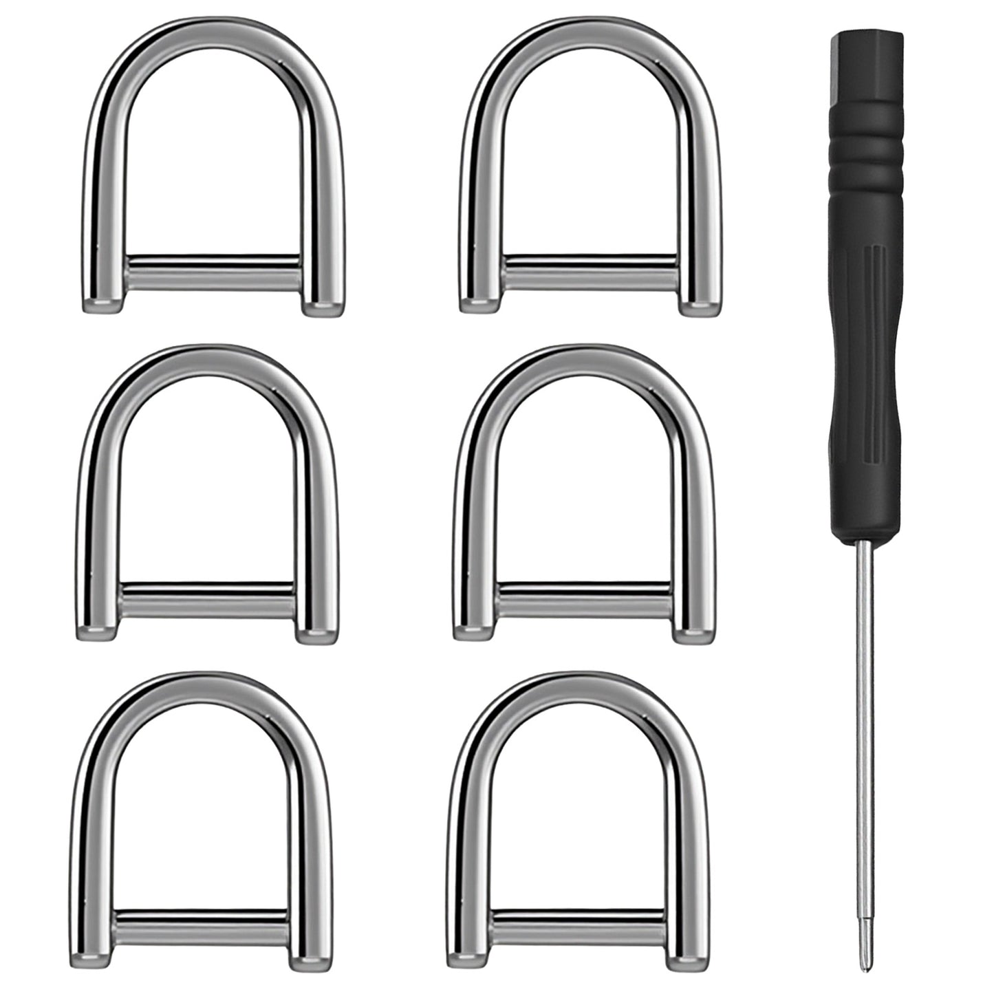 Ymapinc 6PCS D Rings,Bag Making Hardware Use for DIY Keychain Crafts Purse