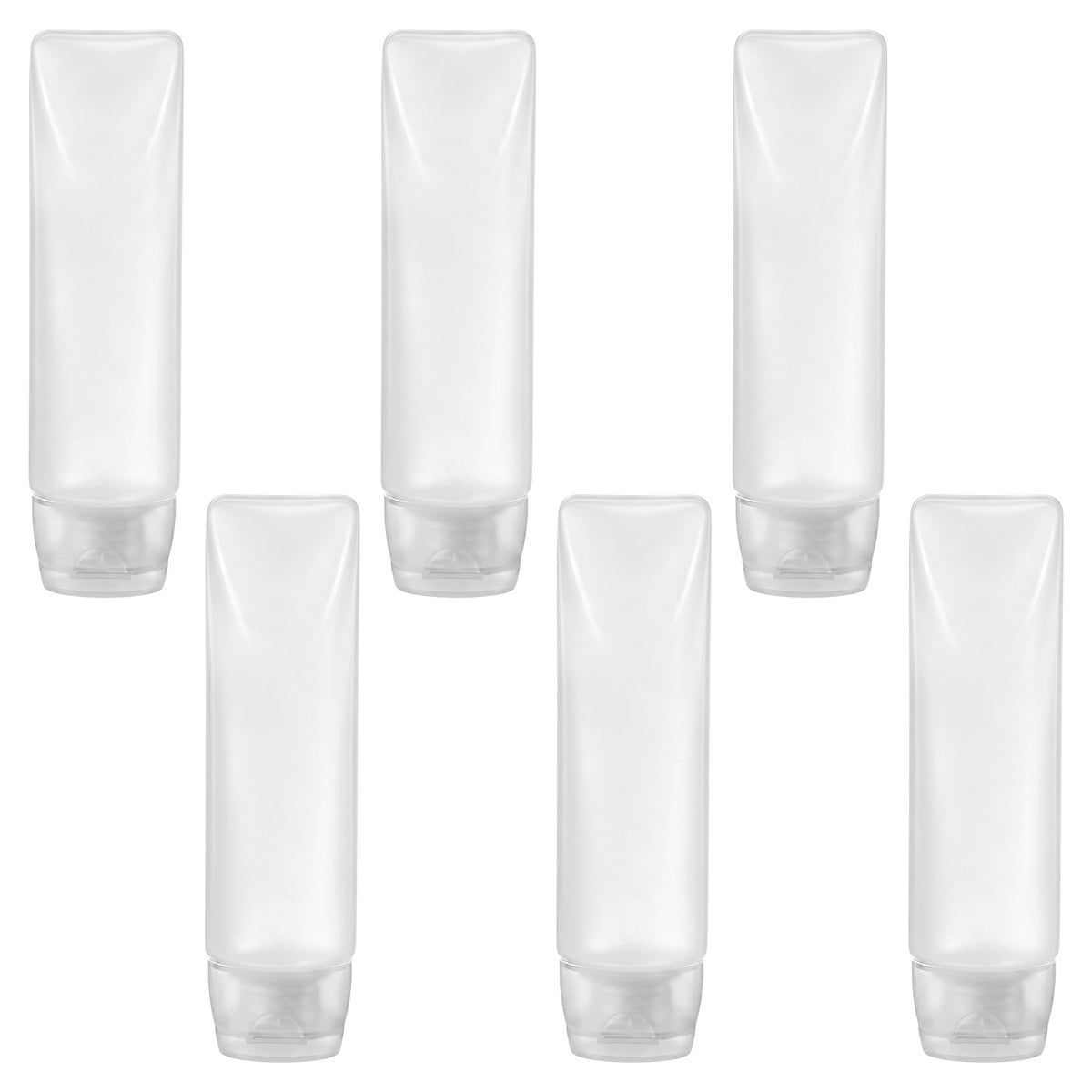 Chsoejuf 6 PCS Travel Toothpaste Container 1 Oz Refillable Travel Tubes