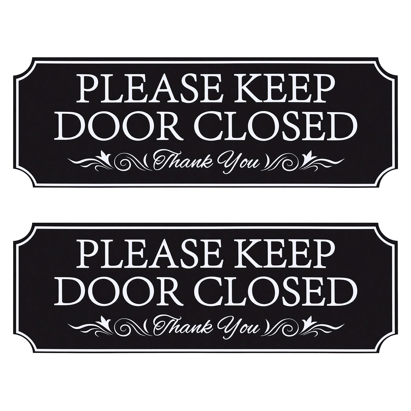 Shimmeroo 2PCS Please Keep Door Closed Sign, Self-Adhesive Notice Sticker Keeper, Keep Gate Closed Sign for Office Home Buildings Workplace