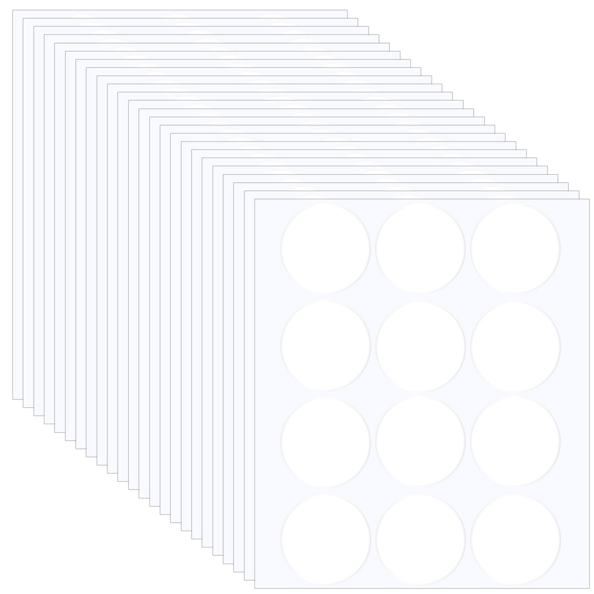 Matwsec 24 PCS Round Double Sided Adhesive Wall Adhesive Pads 1.57 Inches