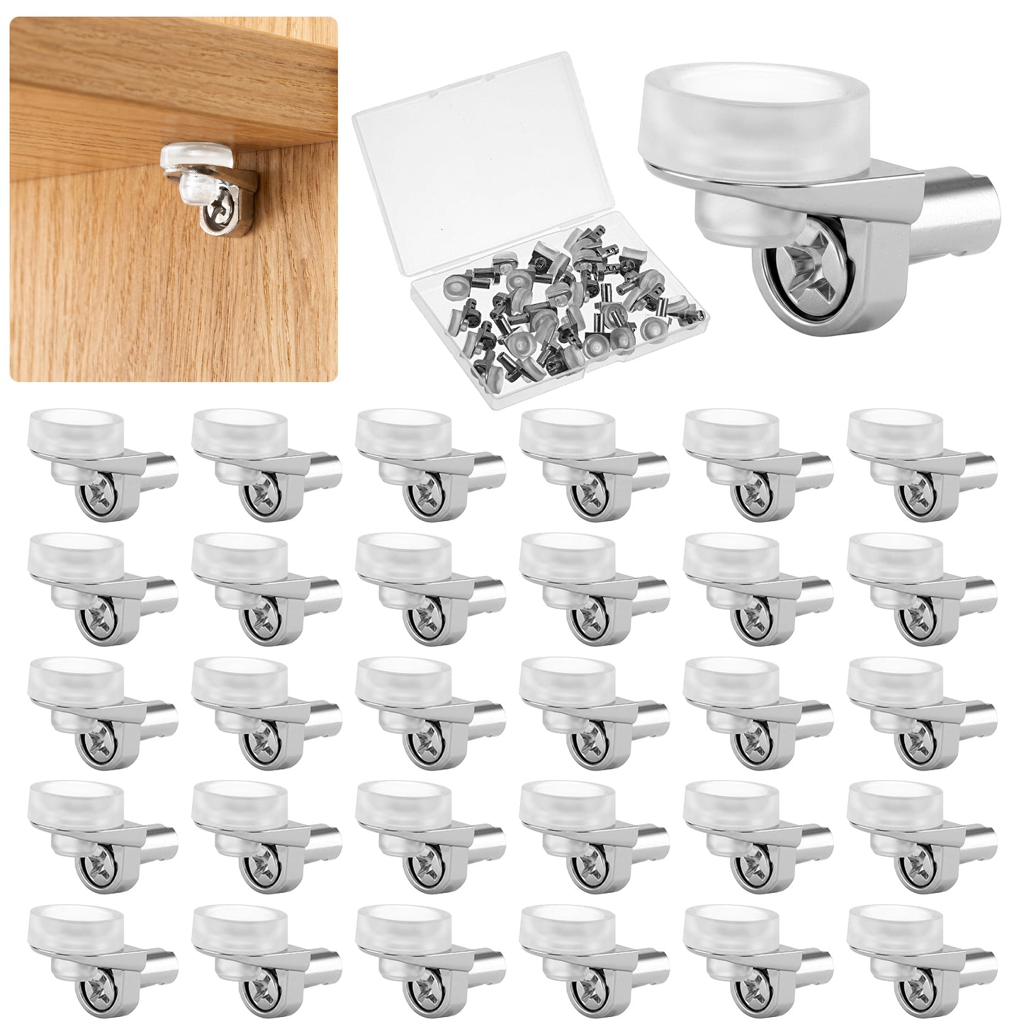 30Pcs 5mm Metal Shelf Pins, Ymapinc Glass Shelf Support Pegs Brackets, Wood Cabinet Shelves Holders, Heavy Duty Kitchen Cabinet Shelves Supports for Adjustable Shelving