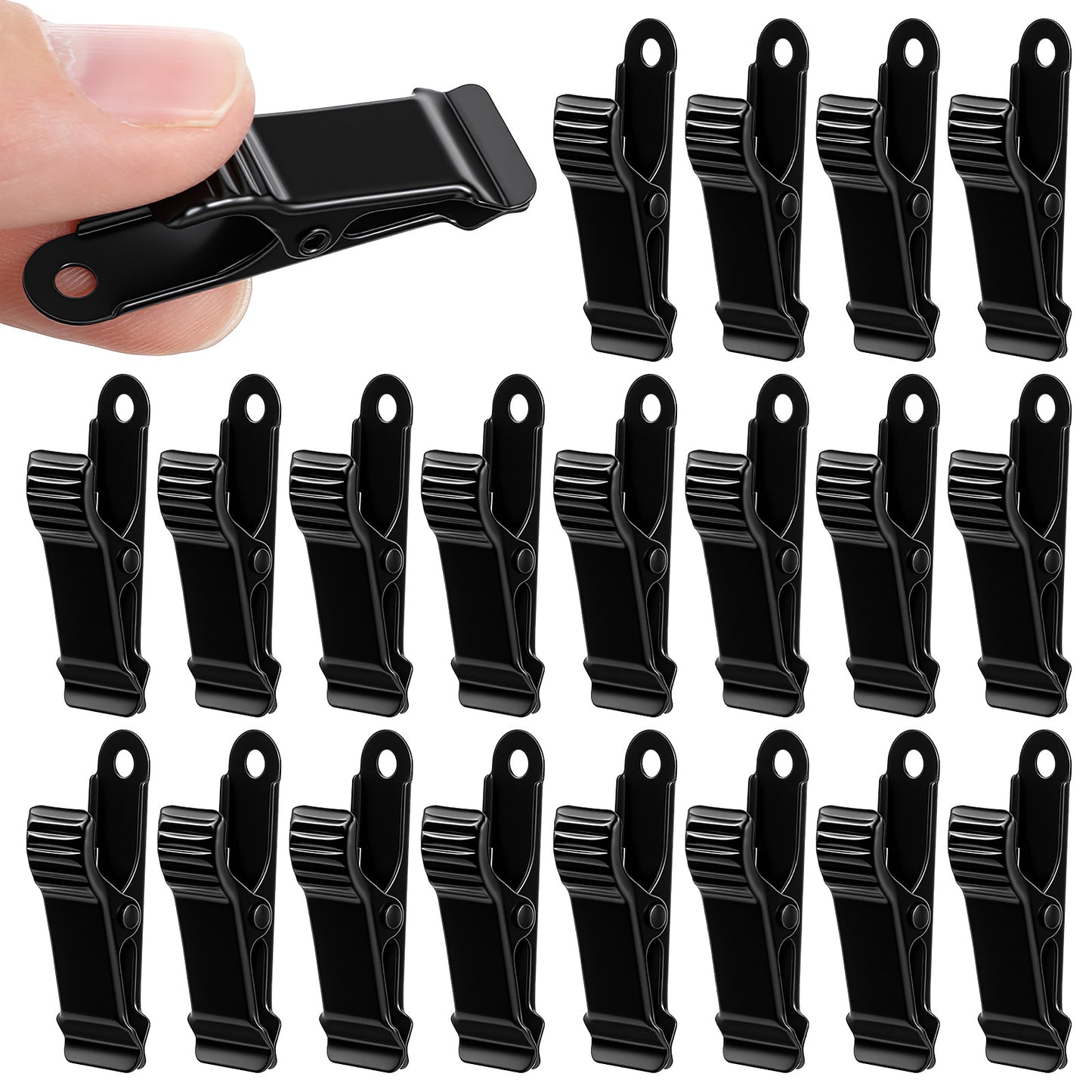 20PCS Mini Alligator Clips for Crafts, Metal Clamps Mini Spring Clamp Small Craft Clamps for DIY Arts Non-Slip Multipurpose Clips for Delicates Office and Home Organization Black
