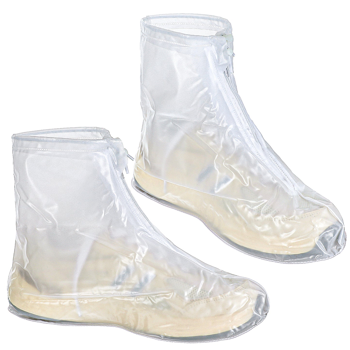 2 PCS Rain Shoe Covers, rain Shoe Covers Waterproof, Non-Slip Reusable Silicone Shoe Covers for Men and Women, PVC Overshoes for Outdoor Activities, Cycling, Camping, Fishing, Hiking(L)