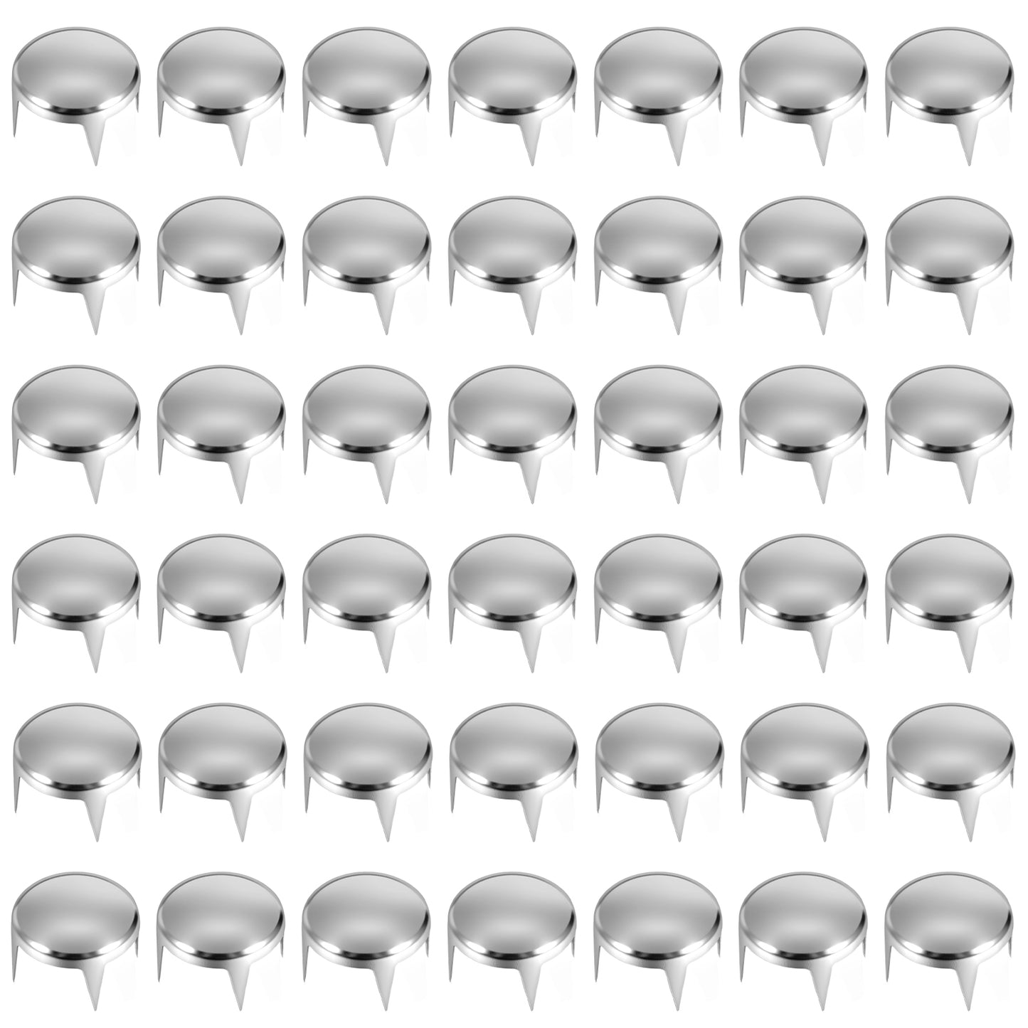 200 pcs 12mm Silver Round Dome Rivets Spike Studs, Round Studs for Clothing Spots Nailhead for Punk Rock DIY Leather Craft Shoes Clothing Bag Accessories