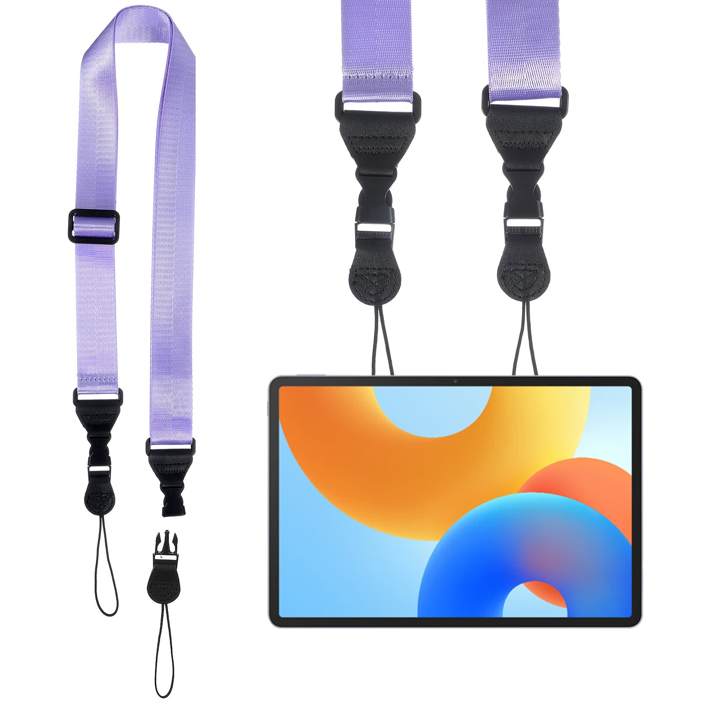 Mabor Adjustable Camera Neck Strap - Universal Tablet Shoulder Strap for Binocular, Laptop, Phone - Purple Nylon Lanyard