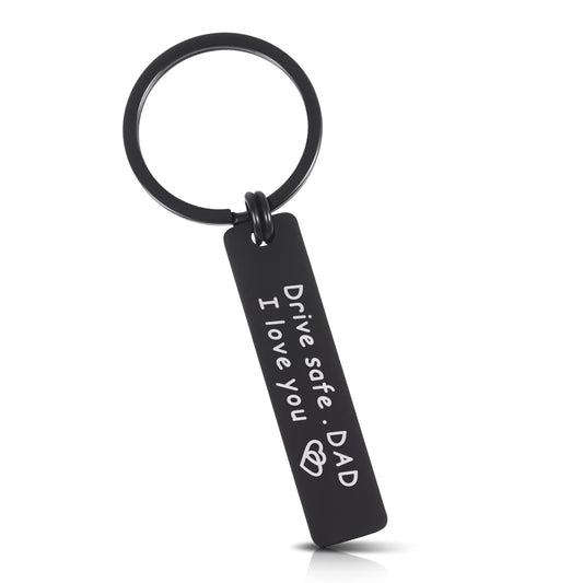 Tyqour Drive Safe Dad Keyring Fathers Day Dad Birthday Gifts from Daughter Father Daddy Birthday Presents for Christmas Thanksgiving