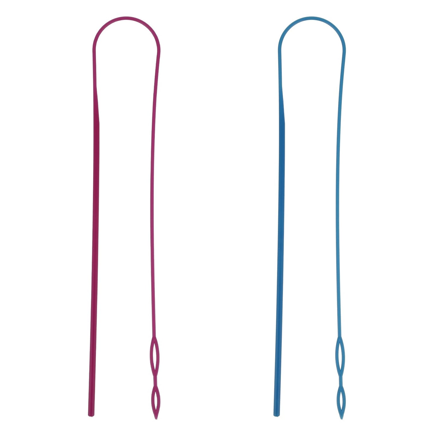 Drawstring Threader Tool, 2 PCS Plastic Drawstring Threader Replacement Flexible Hoodie String Threader, Easy & Quick Sewing Needle Rope Threader Clips for Jackets Coats Pants Hoodies Sweaters
