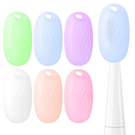 Tyqour 6pcs Toothbrush Head Cover Portable Toothbrush Cap Silicone Toothbrush Cover Toothbrush Covers Caps for Kids Bathroom Home Travel Toothbrush Protector Case